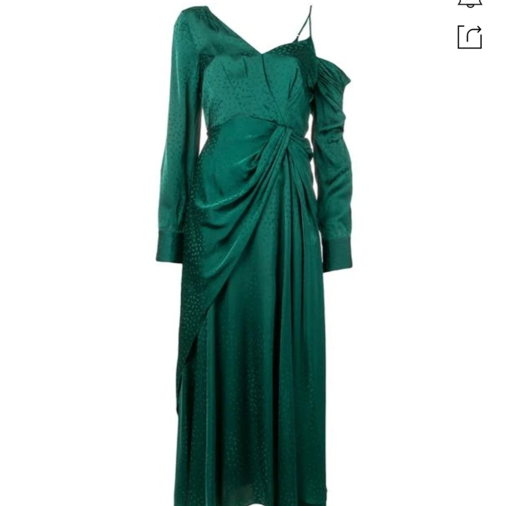 Self Portrait satin jacquard dress